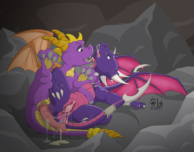 Best Birthday Ever
art by sherwood
Keywords: videogame;spyro_the_dragon;dragon;dragoness;spyro;cynder;male;female;anthro;M/F;penis;vagina;spoons;suggestive;spooge;sherwood