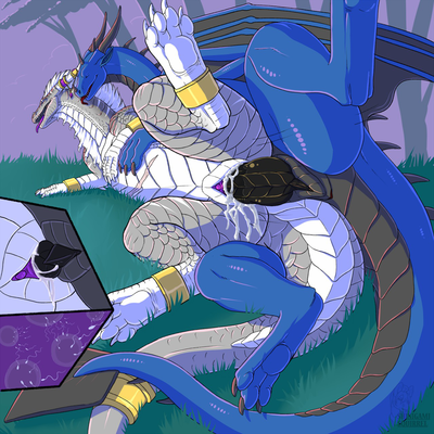 Breeding the Queen (messy)
art by shinigamisquirrel
Keywords: dragon;dragoness;syrazor;male;female;feral;M/F;penis;spoons;vaginal_penetration;closeup;internal;spooge;shinigamisquirrel