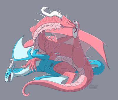 Dragons Having Fun
art by shinigamisquirrel
Keywords: dragon;dragoness;male;female;feral;M/F;vagina;suggestive;shinigamisquirrel