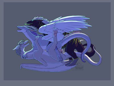 Dragoness Pleasured
art by shinigamisquirrel
Keywords: dragon;dragoness;male;female;feral;M/F;penis;from_behind;cowgirl;double_penetration;anal;vaginal_penetration;masturbation;shinigamisquirrel