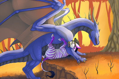 Syrazor and Kamuri Mating
art by shinigamisquirrel
Keywords: dragon;syrazor;furry;equine;zebra;male;female;feral;M/F;penis;missionary;vaginal_penetration;spooge;shinigamisquirrel