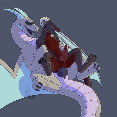 Ride 'Em Kobold
art by shinigamisquirrel
Keywords: dungeons_and_dragons;dragon;kobold;male;feral;anthro;M/M;penis;reverse_cowgirl;anal;spooge;shinigamisquirrel