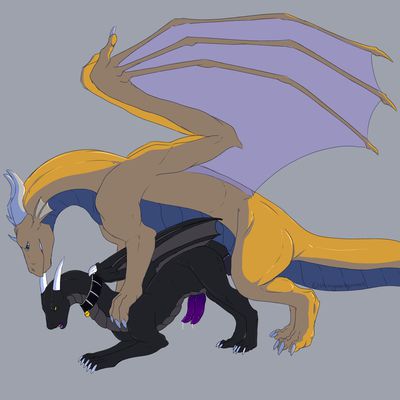 Syrilth x Fyrre
art by shinigamisquirrel
Keywords: dragon;male;feral;M/M;penis;hemipenis;from_behind;anal;spooge;shinigamisquirrel