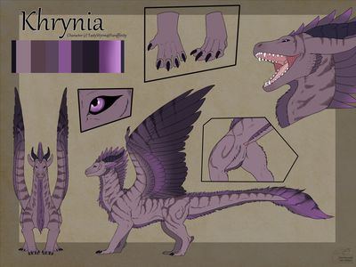 Khrynia
art by shinigamisquirrel
Keywords: dragoness;female;feral;solo;vagina;closeup;reference;shinigamisquirrel
