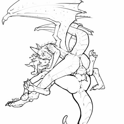 Equinoxie (Wings_of_Fire)
art by shmike
Keywords: wings_of_fire;nightwing;dragon;male;feral;M/M;penis;missionary;masturbation;shmike