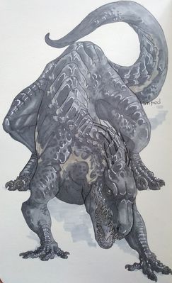 Indoraptor
art by shpedovski
Keywords: jurassic_world;dinosaur;theropod;indominus_rex;raptor;indoraptor;hybrid;female;feral;solo;non-adult;shpedovski