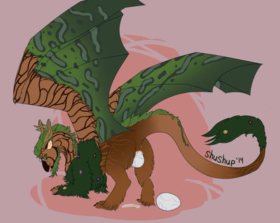 Eggsactly
art by shushup
Keywords: flight_rising;tundra_dragon;dragoness;female;feral;solo;oviposition;egg;spooge;shushup