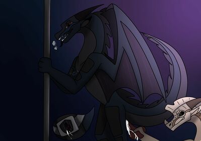 Dildo Play (Wings_of_Fire)
art by shuttershock
Keywords: wings_of_fire;nightwing;sandwing;dragon;dragoness;male;female;feral;M/F;anal;dildo;closeup;masturbation;spooge;shuttershock