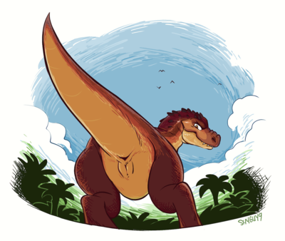 Momma Rex
art by shyguy9
Keywords: cartoon;ice_age;dinosaur;tyrannosaurus_rex;trex;momma_rex;female;anthro;solo;vagina;shyguy9