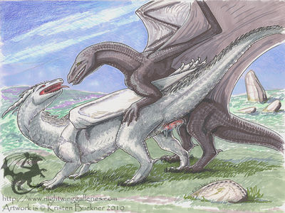Dragon Romp
art by silvermoon
Keywords: dragon;dragoness;male;female;feral;M/F;penis;from_behind;vaginal_penetration;spooge;silvermoon