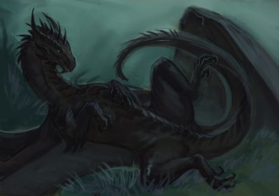 Black Beauty
art by sima_owl
Keywords: dragoness;female;feral;solo;vagina;sima_owl