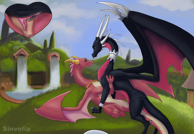 Cynder and Ember
art by sinvelia or saebira
Keywords: videogame;spyro_the_dragon;dragoness;cynder;ember;female;feral;lesbian;missionary;vagina;masturbation;closeup;spooge;sinvelia;saebira