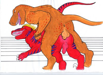 Dominance
art by skawinski
Keywords: dinosaur;theropod;raptor;male;anthro;M/M;from_behind;penis;anal;skawinski