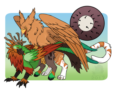 Gryphon and Hippogryph
art by skdaffle
Keywords: videogame;world_of_warcraft;gryphon;hippogryph;male;female;feral;M/F;from_behind;internal;skdaffle