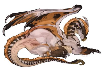 Sandwing (Wings_of_Fire)
art by skifchan
Keywords: wings_of_fire;sandwing;dragoness;female;feral;solo;vagina;presenting;skifchan