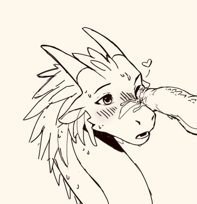 Skink Facial (Wings_of_Fire)
art by skinkadoodle
Keywords: wings_of_fire;icewing;dragon;dragoness;male;female;feral;M/F;penis;facial;spooge;skinkadoodle