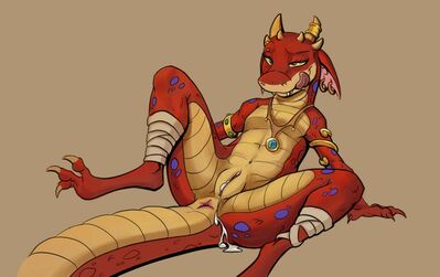 Stuffed Kobold
art by skunkjunkie
Keywords: dungeons_and_dragons;dragoness;kobold;female;anthro;feral;solo;vagina;spooge;skunkjunkie