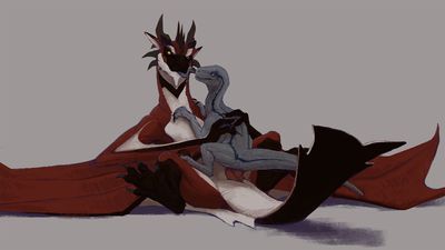 Having Sex With Blue
art by slash0x
Keywords: jurassic_world;dragon;wyvern;dinosaur;theropod;raptor;deinonychus;blue;male;female;feral;M/F;penis;cowgirl;cloacal_penetration;slash0x