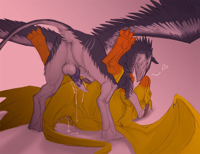 Cyr Mounted
art by slash0x
Keywords: dragon;male;feral;M/M;penis;missionary;anal;spooge;suggestive;slash0x