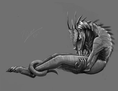 art by slash0x
Keywords: dragon;anthro;male;solo;penis;oral;autofellatio;slash0x