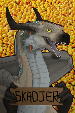 Skadjer Badge
art by slash0x
Keywords: dragon;feral;male;solo;non-adult;slash0x