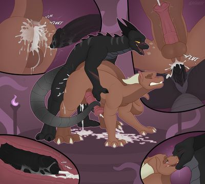 Two Hot Loads
art by slashner
Keywords: dragon;male;feral;M/M;penis;from_behind;anal;internal;ejaculation;orgasm;closeup;spooge;slashner