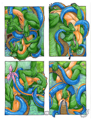Visiting Old Friends 2
art by acidapluvia
Keywords: comic;dragoness;female;feral;solo;tentacles;oral;vagina;vaginal_penetration;spooge;acidapluvia