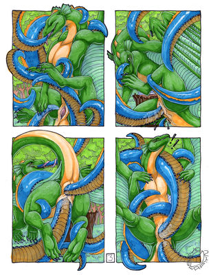 Visiting Old Friends 3
art by acidapluvia
Keywords: comic;dragoness;female;feral;solo;tentacles;oral;vagina;vaginal_penetration;anal;double_penetration;spooge;acidapluvia