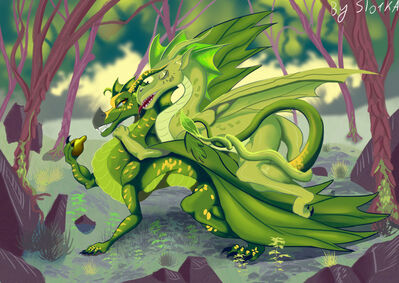 Sundew and Willow (Wings_of_Fire)
art by slo1ka
Keywords: wings_of_fire;leafwing;sundew;willow;dragoness;female;feral;lesbian;suggestive;slo1ka