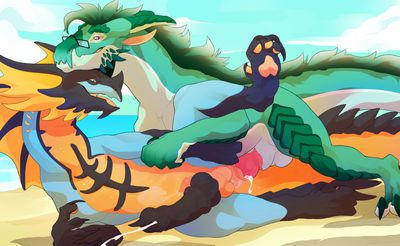 Internal Hydration
art by snorolls
Keywords: dragon;male;feral;M/M;penis;missionary;anal;spooge;beach;snorolls