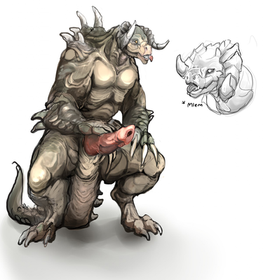 Deathclaw
art by somniferous
Keywords: videogame;fallout;reptile;lizard;deathclaw;male;anthro;solo;penis;somniferous
