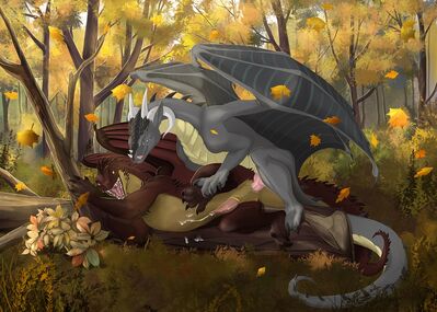 Dragons in Autumn
art by soulless_lumos
Keywords: dragon;male;feral;M/M;penis;missionary;anal;ejaculation;spooge;soulless_lumos