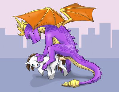Spyro and Unicorn
art by soulless_lumos
Keywords: videogame;spyro_the_dragon;cartoon;my_little_pony;mlp;dragon;spyro;furry;equine;unicorn;male;M/M;penis;from_behind;anal;spooge;soulless_lumos