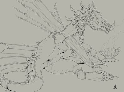 Armored Dragoness
art by soundi and crestfallenartist
Keywords: dragoness;female;feral;solo;vagina;presenting;spooge;soundi;crestfallenartist