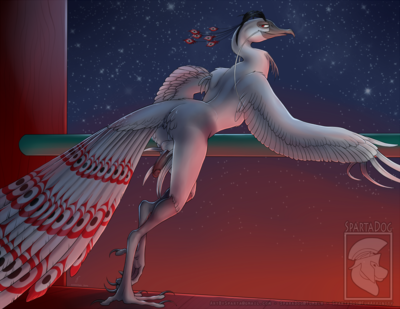 Lord Shen Pinup
art by spartadog
Keywords: cartoon;kung_fu_panda;avian;bird;peacock;lord_shen;male;solo;anthro;penis;spartadog