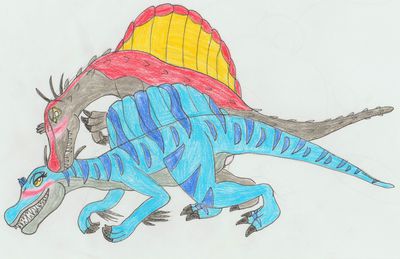 Soinosaurus Mating Habits
art by rhpengui
Keywords: dinosaur;theropod;spinosaurus;male;female;feral;M/F;penis;from_behind;spooge;rhpengui