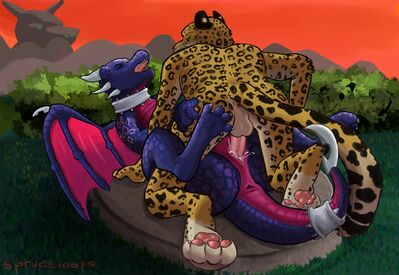 Stuffing Cynder
art by spruce
Keywords: videogame;spyro_the_dragon;cynder;dragoness;furry;feline;leopard;male;female;feral;anthro;M/F;penis;missionary;vaginal_penetration;orgasm;ejaculation;spooge;spruce