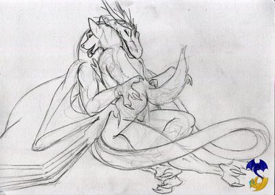 Dragon and Wolf
art by ssthisto
Keywords: dragon;male;feral;furry;canine;wolf;female;anthro;M/F;cowgirl;penis;ssthisto