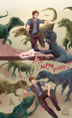 Star Lord Alpha
art by fiveonthe
Keywords: jurassic_world;dinosaur;theropod;raptor;deinonychus;blue;charlie;echo;delta;female;feral;human;man;male;non-adult;fiveonthe