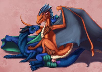 Dragons Mating
art by stardragon102
Keywords: dragon;dragoness;male;female;feral;M/F;penis;spoons;vaginal_penetration;spooge;stardragon102