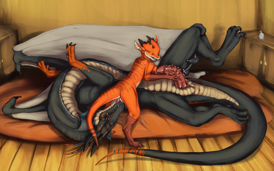 Citrus and Garlic
art by stardragon102
Keywords: dungeons_and_dragons;dragon;male;feral;dragoness;kobold;female;anthro;M/F;penis;vagina;69;masturbation;oral;vaginal_penetration;spooge;stardragon102