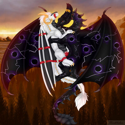 Evening Flight
art by starktalon
Keywords: videogame;world_of_warcraft;dragon;dragoness;male;female;feral;M/F;bondage;penis;missionary;vaginal_penetration;spooge;starktalon