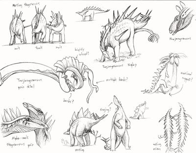 Stegosaur Sex Speculation
art by transapient
Keywords: dinosaur;stegosaurus;male;female;feral;M/F;penis;closeup;transapient