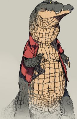 Croc
art by sturaptor
Keywords: crocodilian;crocodile;feral;anthro;solo;cloaca;sturaptor
