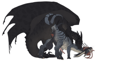 First Time
art by stygimoloch
Keywords: dragon;dragoness;male;female;herm;feral;M/F;penis;from_behind;vaginal_penetration;stygimoloch