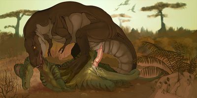 I Love You To Death
art by stygimoloch
Keywords: dinosaur;theropod;tyrannosaurus_rex;trex;hadrosaur;hypacrosaurus;male;female;feral;M/F;penis;missionary;cloaca;vore;necro;spooge;stygimoloch