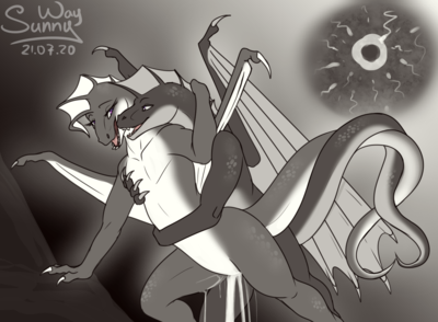 Anthro Dragons Having Sex
art by sunny_way
Keywords: dragon;dragoness;male;female;anthro;M/F;from_behind;suggestive;internal;spooge;sunny_way