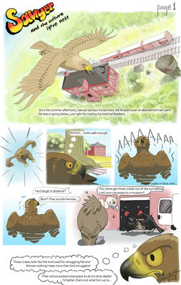 Sawyer and the Vulture Love Nest 1
art by haliaeetus or moisteaglevent
Keywords: comic;eagle;vulture;male;feral;solo;haliaeetus;MoistEagleVent