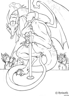 Poledancing Dragoness
art by syrinoth
Keywords: dragoness;female;feral;solo;poledance;vagina;tailplay;masturbation;vaginal_penetration;syrinoth