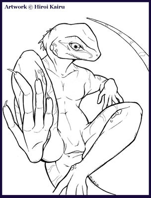 Water Dragon
art by syrinoth
Keywords: lizard;anthro;solo;cloaca;syrinoth